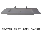 Plan vasque à encastrer, bassin double 142 cm, sur mesure, Largeur 150 à 200 cm x Profondeur 40 à 60 cm, résine minérale ACRYSTONE®, Finition lisse, Livraison Offerte et Rapide.